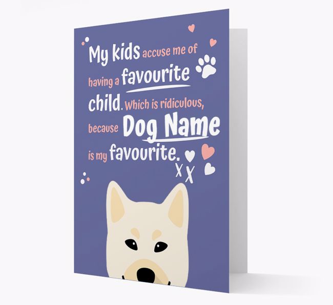 'Favourite Child' - Personalised {breedFullName} Card 
